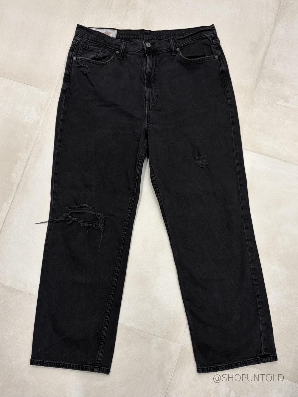 GAP — 90'S relaxed HIGH RISE JEAN — BLACK WASH